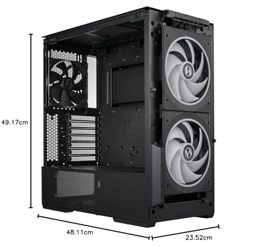 Lian Li LANCOOL 216 RGB EATX Mid Tower Black Tempered Glass Side Panel image