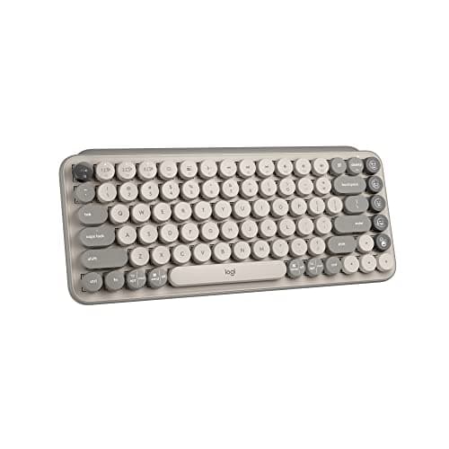 Logitech POP Keys Mist TTC Brown Mini Bluetooth/Wireless Keyboard image