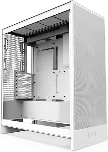 NZXT H7 Flow RGB (2024) ATX Mid Tower White Tempered Glass, USB 3.2 Gen 2x2 Type-C USB 3.2 Gen 1 Type-A image