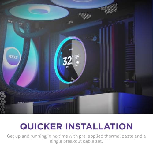 NZXT KRAKEN PLUS RGB 360 MM BLACK AIO LIQUID COOLER WITH 1.54" LCD image