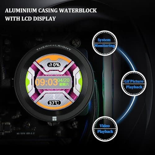 Thermalright Core Vision ARGB Water 360mm 72.37 CFM ARGB Black image