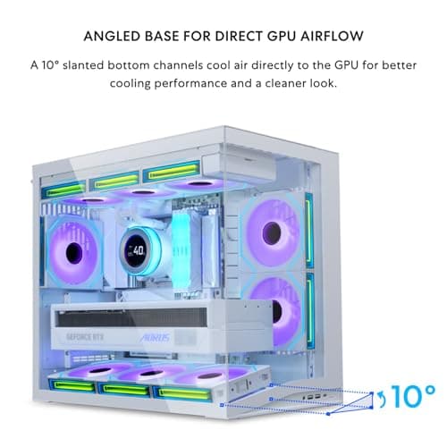 Lian Li O11 Dynamic Mini V2 ATX Mini Tower White Tempered Glass, USB 3.2 Gen 2 Type-C, USB 3.2 Gen 1 Type-A image