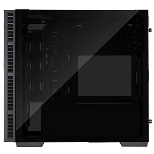 Silverstone RL08BR-RGB Black / Red Micro ATX Mini Tower Tempered Glass Side Panel image