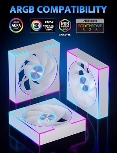 darkFlash DM8R LINE Black Reverse 120mm White Pack of 3 image