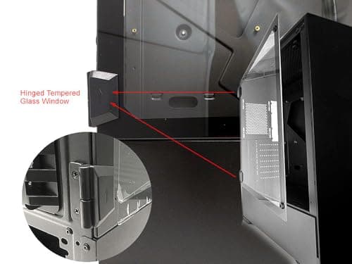 BGears b-Voguish ATX Mid Tower Black with Tempered Glass Side Panel and USB 3.2 Gen 1 Type-A USB 2.0 Type-A image