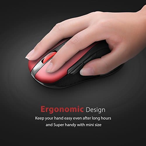 VicTsing Computer Wireless Mouse, 2.4G Portable USB Mouse Ergonomic Mouse- Fit Your Hand Nicely, 5 Adjustable DPI Levels, Page Down/Up Buttons, 20 Months Battery Life, Designed for PC, Desktop, Laptop image