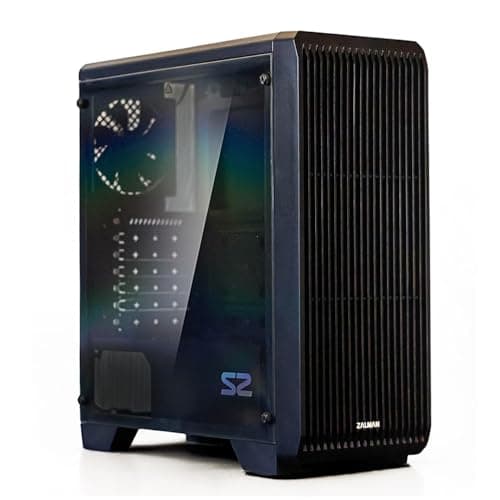 Zalman S2 ATX Mid Tower Black with Acrylic Side Panel and USB 3.2 Gen 1 Type-A, USB 2.0 Type-A image
