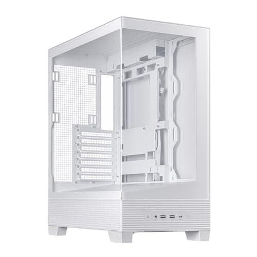 Asus A31 ATX Mid Tower White with Tempered Glass Side Panel and USB 3.2 Gen 1 Type-A Front Panel main image