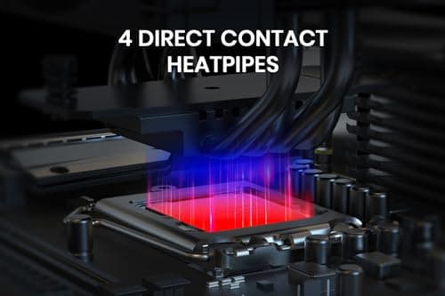 ID-COOLING FROZN A410 Black - 6" Height Black Air CPU Cooler image