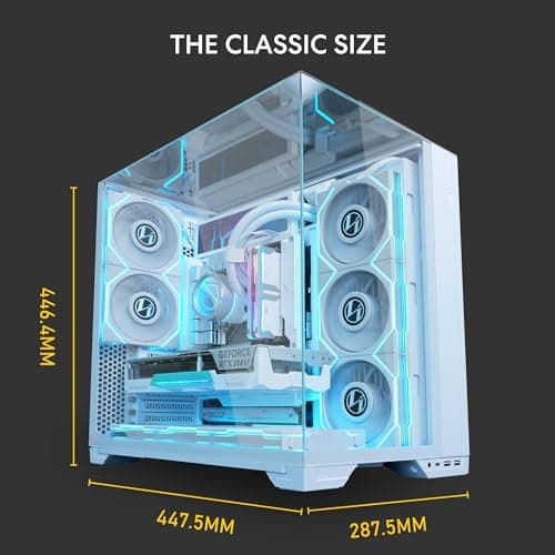 Lian Li O11 VISION COMPACT ATX Mid Tower White Tempered Glass Side Panel image