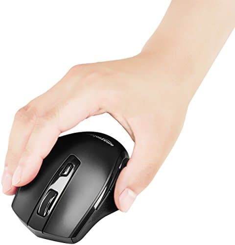 AmazonBasics Ergonomic Wireless PC Mouse - DPI adjustable - Black image