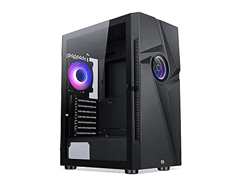 BGears b-Vortex-RGB ATX Mid Tower Black with Tempered Glass Side Panel and USB 3.2 Gen 1 Type-A, USB 2.0 Type-A Front Panel image