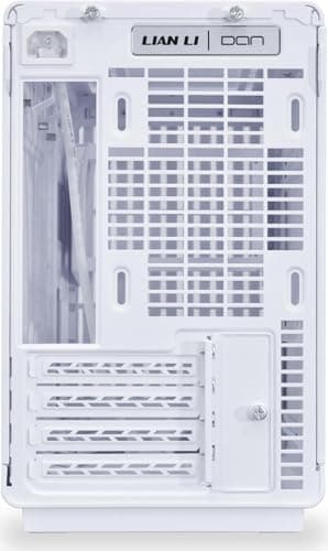  Lian Li A3-mATX Micro ATX Mini Tower White / Brown Wood with Tempered Glass Side Panel image