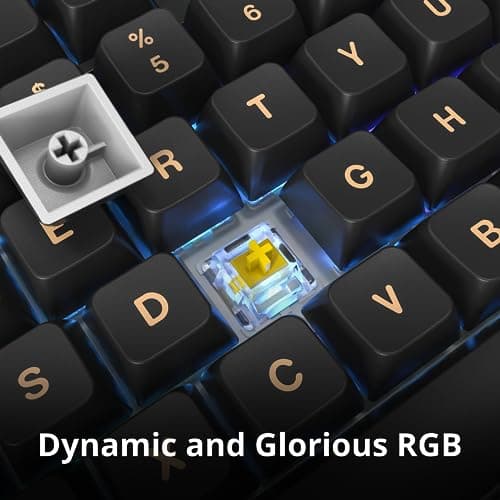 Montech MKey RGB Wired Gateron G Pro 2.0 Yellow Gaming Keyboard image