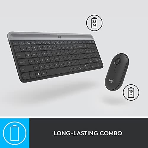 Logitech MK470 Wireless/Wired Slim Keyboard With Optical Mouse image