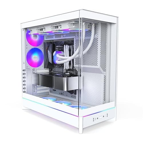 Montech HS02 Pro ATX Mid Tower White Tempered Glass Side Panel with USB 3.2 Gen 2 Type-C and USB 3.2 Gen 1 Type-A image