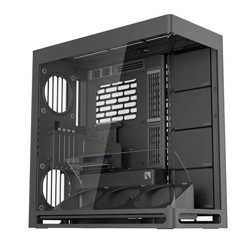 HAVN HS420 VGPU ATX Mid Tower Black Tempered Glass Side Panel, USB 3.2 Gen 2 Type-C and USB 3.2 Gen 1 Type-A image