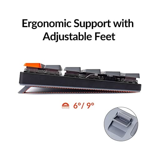 Keychron K3 V2 Ultra-slim RGB Wired/Bluetooth/Wired Standard Keychron Optical Red Low Profile (Hot-Swappable) Keyboard image