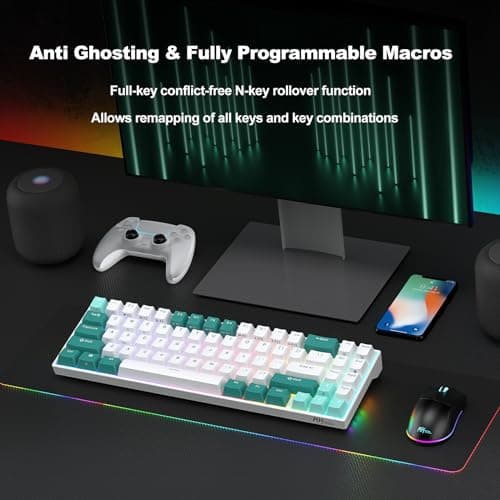 RK Royal Kludge RK71 Mechanical Gaming Keyboard RGB Bluetooth image