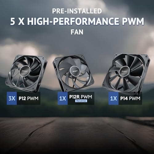 Antec FLUX ATX Mid Tower Black / Brown Tempered Glass Side Panel image