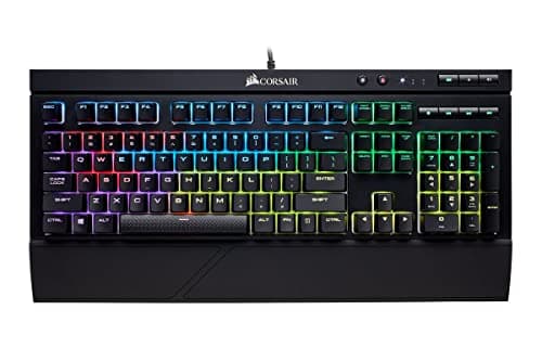 Corsair K68 RGB Mechanical Gaming Keyboard, Backlit RGB LED, Dust and Spill Resistant - Linear & Quiet - Cherry MX Red image