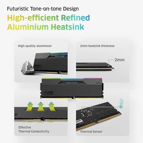 Klevv CRAS V RGB Black DDR5-6000 CL30 32GB (2x16GB) image