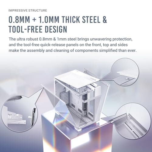 Antec C8 ATX Full Tower White / Silver with Tempered Glass Side Panel and USB 3.2 Gen 2 Type-C, USB 3.2 Gen 1 Type-A image