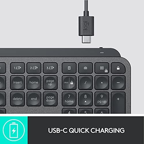 Logitech MX Keys Advanced Wireless Illuminated Keyboard - Graphite image