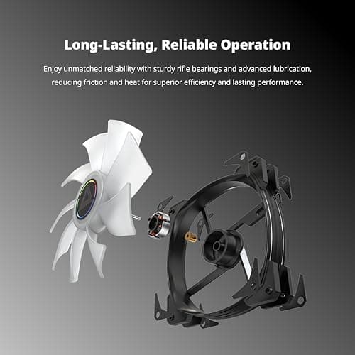 Montech HP 140mm Black Addressable RGB PWM 95.61 CFM 1-Pack image