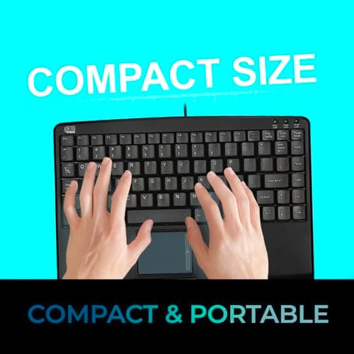 Adesso AKB-410UB Wired Mini Keyboard with Touchpad image