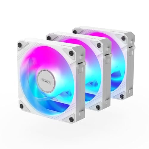Gigabyte AORUS EZ CHAIN FAN 120mm White PWM ARGB 60 CFM 3-Pack image