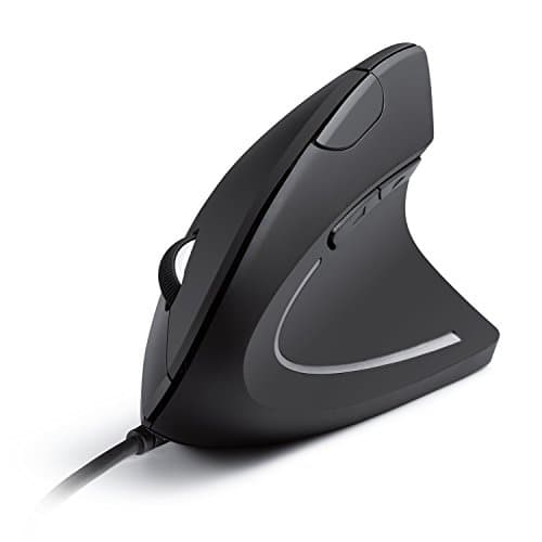 Bluetooth Ergonomic Mouse, Jelly Comb Advanced Vertical Wireless Bluetooth Mouse 2.4GHz Optical Vertical Mice, Easy Switch Between 2 Devices with Bluetooth and USB Connection MV045-Black image