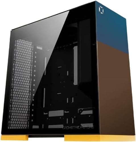 Geometric Future Model 8 ATX Mid Tower Black / Blue with Tinted Tempered Glass Side Panel and USB 3.2 Gen 2 Type-C, USB 3.2 Gen 1 Type-A, USB 2.0 Type-A main image
