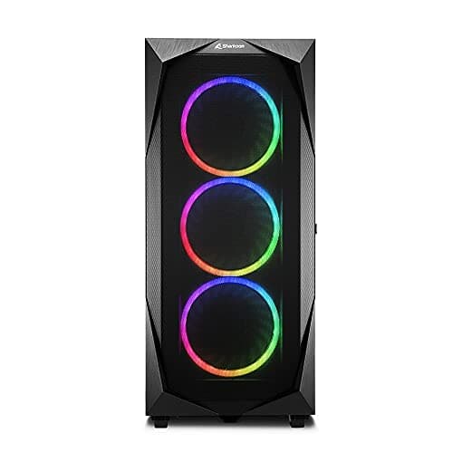 SHARKOON REV300 ATX Full Tower Black with Tempered Glass Side Panel and Front Panel USB: USB 3.2 Gen 2 Type-C, USB 3.2 Gen 1 Type-A, USB 2.0 Type-A image