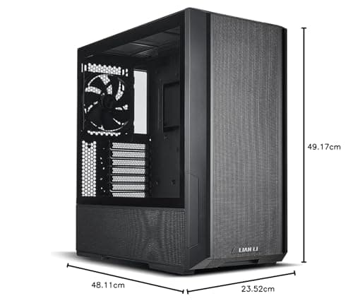 Lian Li LANCOOL 216 EATX Mid Tower Black Tempered Glass Side Panel image