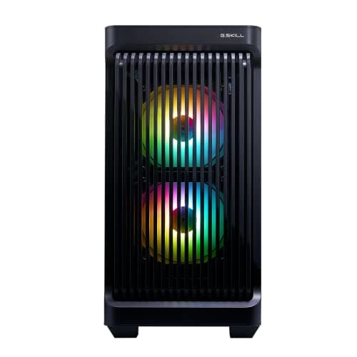 G.Skill LT1 Micro ATX Mini Tower Black with Tempered Glass Side Panel and USB 3.2 Gen 1 Type-A, USB 2.0 Type-A image