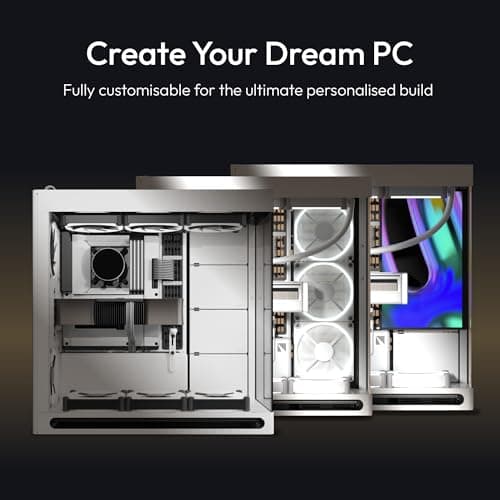 HAVN HS420 ATX Mid Tower White with Tempered Glass Side Panel and USB 3.2 Gen 2 Type-C, USB 3.2 Gen 1 Type-A Front Panel image