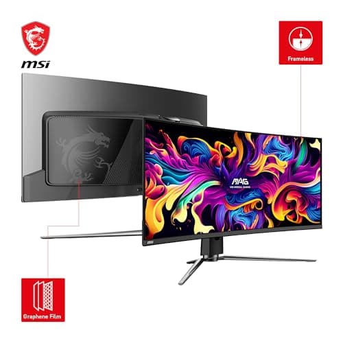 MSI MAG 341CQP 34" 3440x1440 175Hz QD-OLED Curved Monitor image