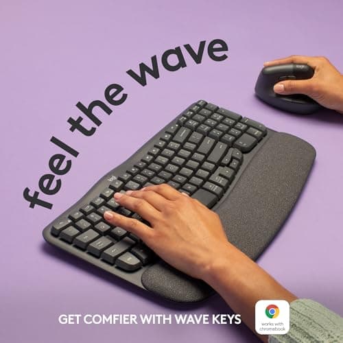 Logitech Wave Keys Wireless/Wired Ergonomic Keyboard image