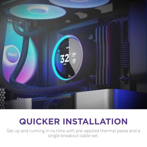 NZXT Kraken Elite RGB (2025) Water 420mm 98.61 CFM RGB Black image