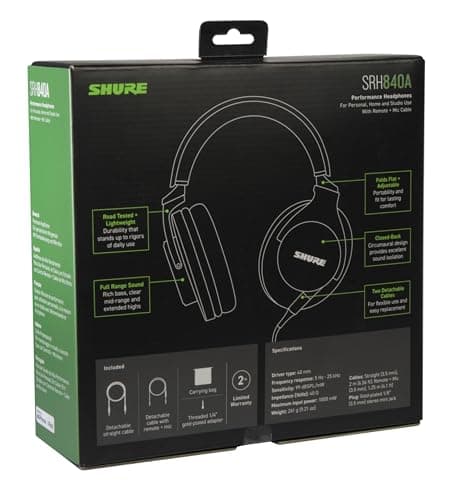 Shure SRH840A Closed-Back Headphones image