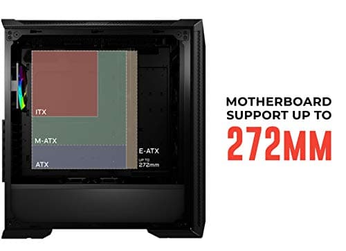 MSI MPG GUNGNIR 100 ATX Mid Tower Black Tempered Glass Side Panel image