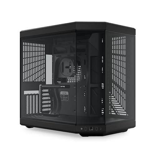 HYTE Y70 ATX Mid Tower Pitch Black with Tempered Glass Side Panel and USB 3.2 Gen 2 Type-C, USB 3.2 Gen 1 Type-A image