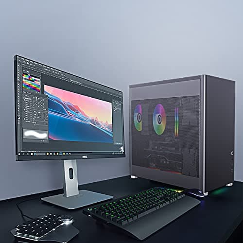 GameMax MeshBox Pro ATX Mid Tower Black Mesh Side Panel and USB 3.2 Gen 2 Type-C / USB 3.2 Gen 1 Type-A image