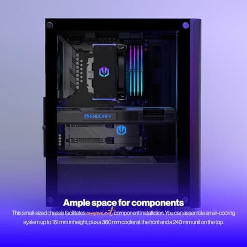 ENDORFY Ventum 200 Air ATX Mid Tower Black with Tempered Glass Side Panel and USB 3.2 Gen 1 Type-A image