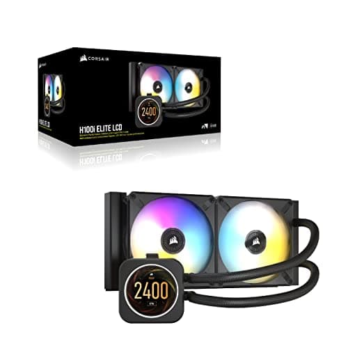Corsair iCUE H100i ELITE LCD Water 240mm Black image