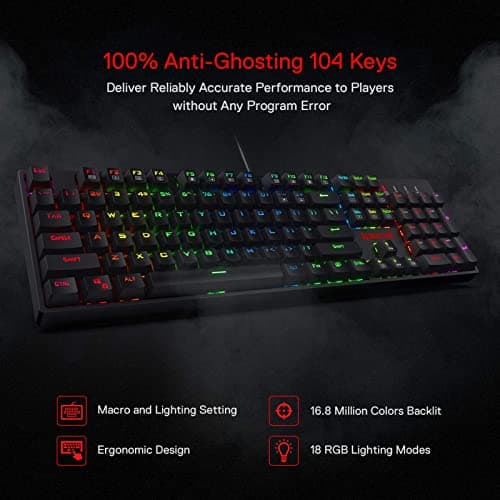 Redragon K582 SURARA Outemu Red RGB Wired Gaming Keyboard image