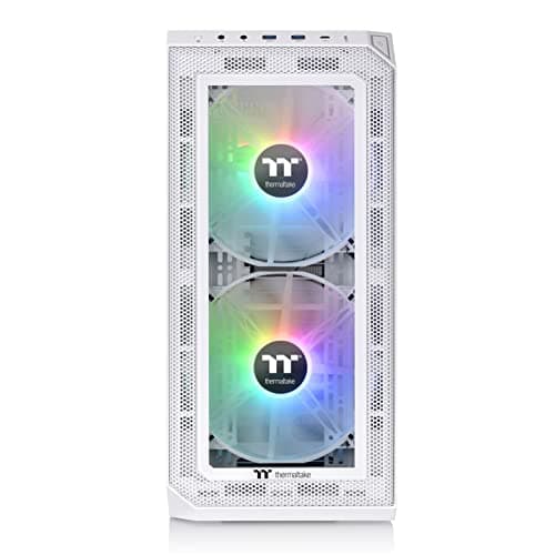 Thermaltake View 300 MX Snow ATX Mid Tower White Tempered Glass ARGB image