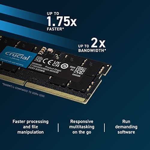 Crucial CT2K16G52C42S5 Black SODIMM DDR5-5200 CL42 32GB (2x16GB) image