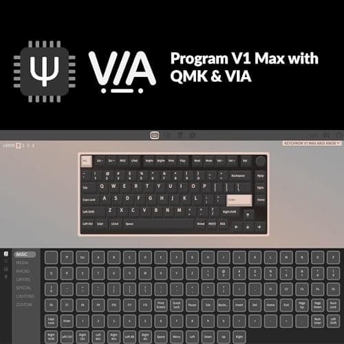 Keychron V1 Max Mechanical Wireless Mini Keyboard image